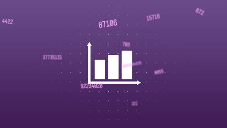 animación del procesamiento de datos financieros