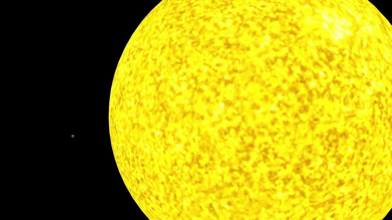 движение вокруг солнца с пустым пространством слева черный фон