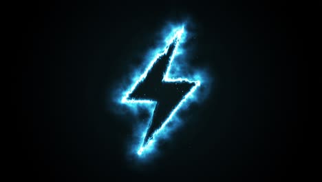 glowing blue lightning symbol