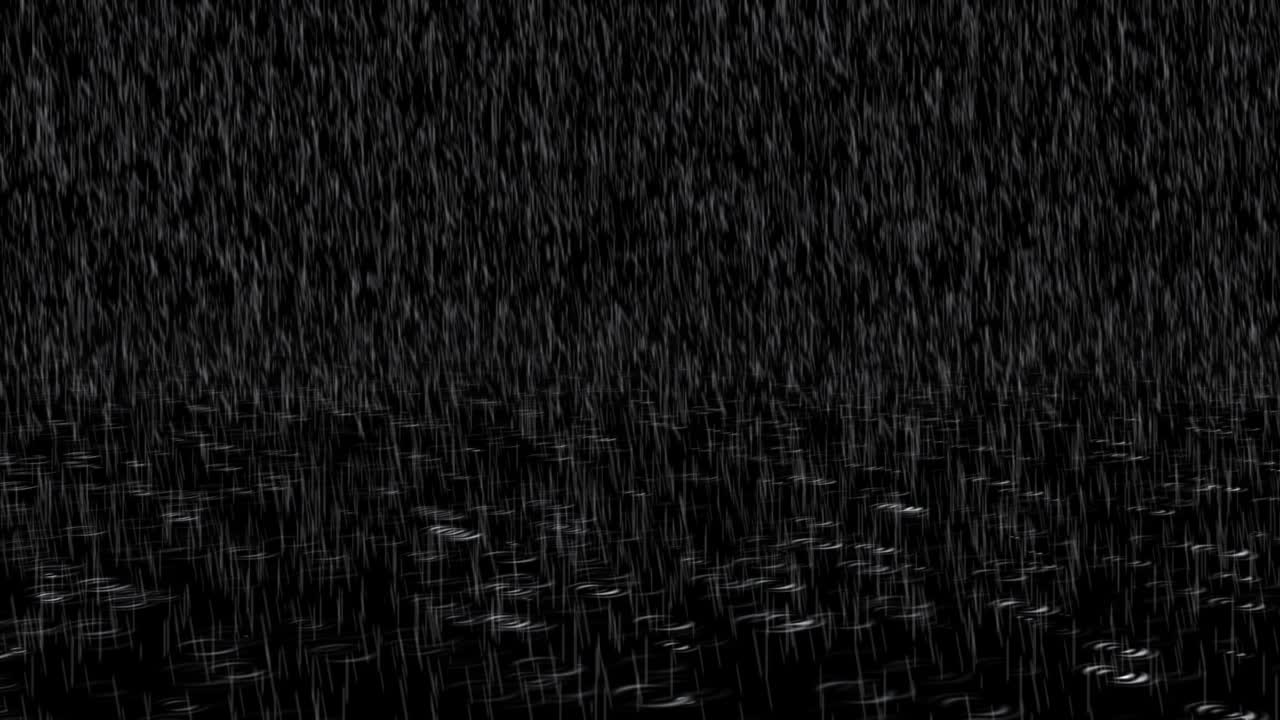 4k Loop animation background of Real High quality Thunder Rain Drops Falling Alpha green screen.