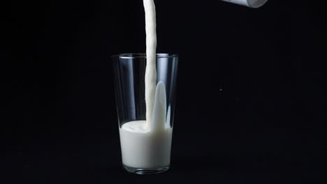 milk being poured into a glass