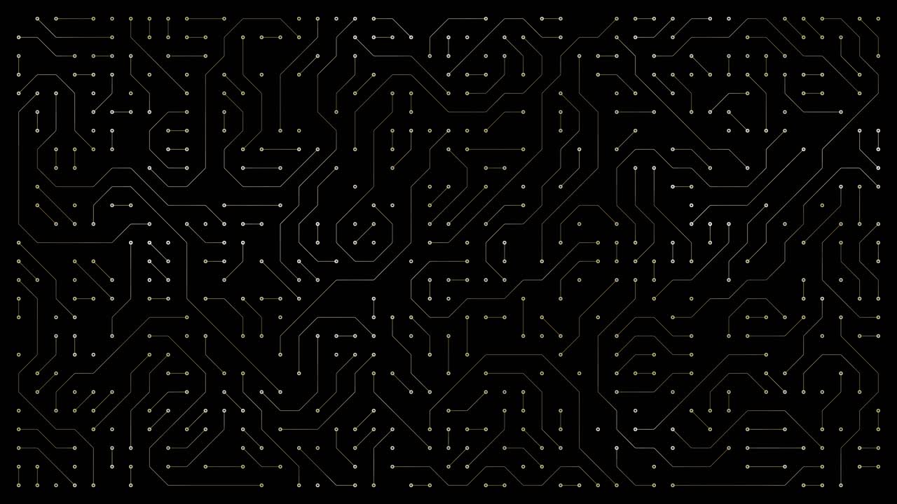 circuit board animation background, loopable futuristic backdrop, microchip, motherboard