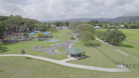 recreational park of mossman town, george davis park during sunny day in queensland, australia