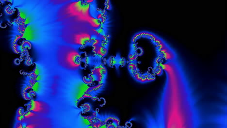 vibrant neon fractal abstract art