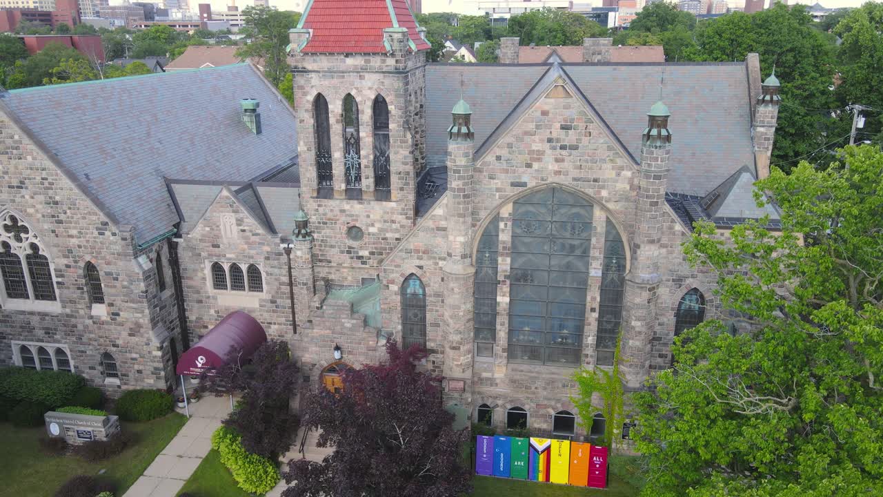 Ann Arbor Church of Pentecost in Michigan, USA displaying LGBTQ+ and transgender support