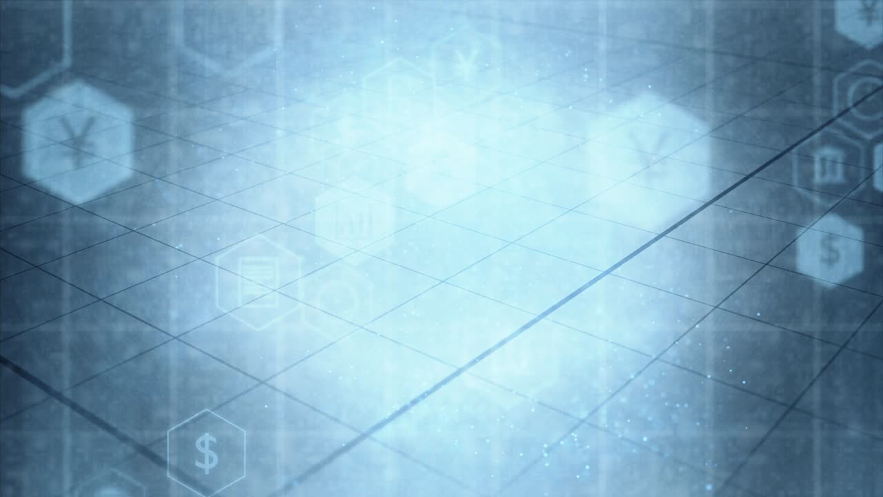 인포그래픽 배경으로 다양한 비즈니스 아이콘의 4k 애니메이션