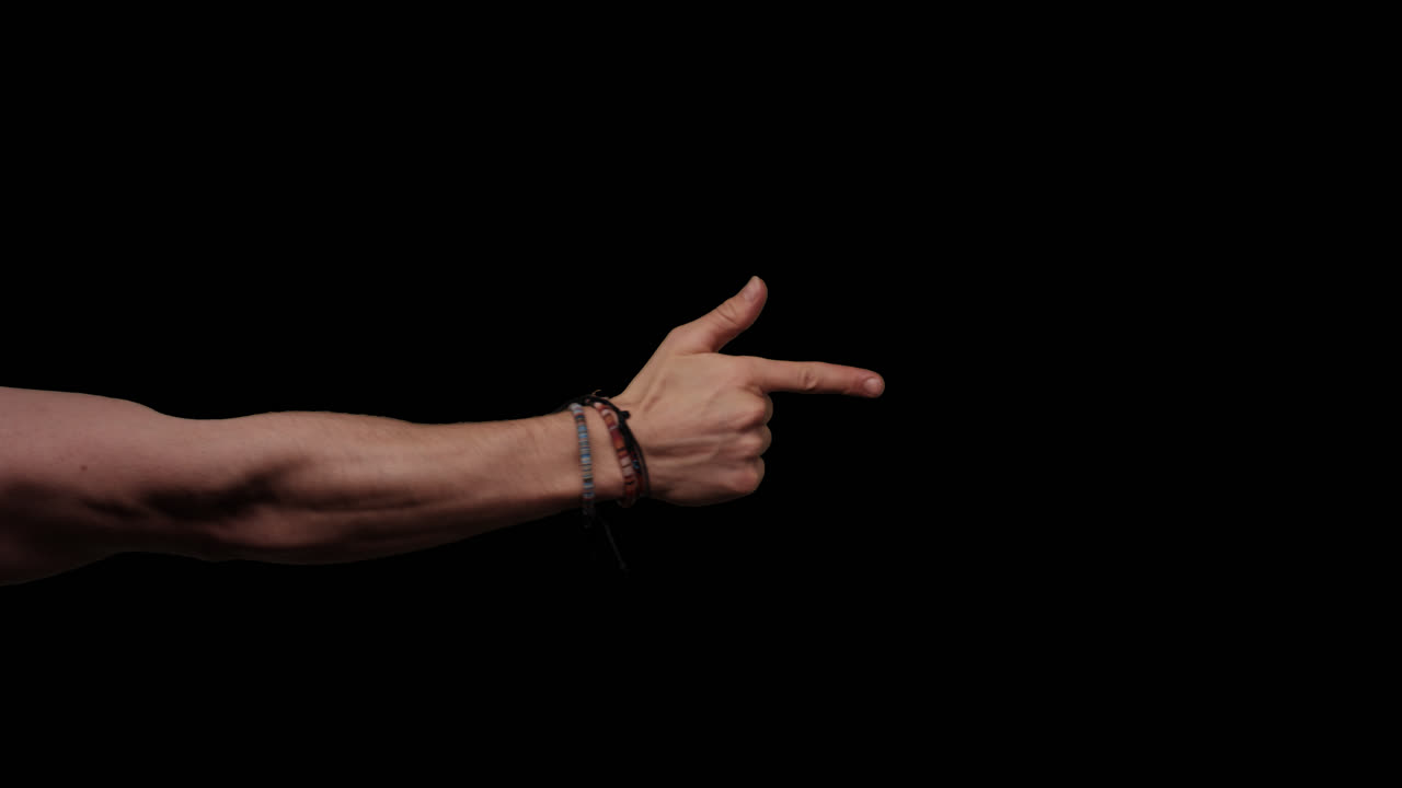 알파 채널에 대한 손의 제스처