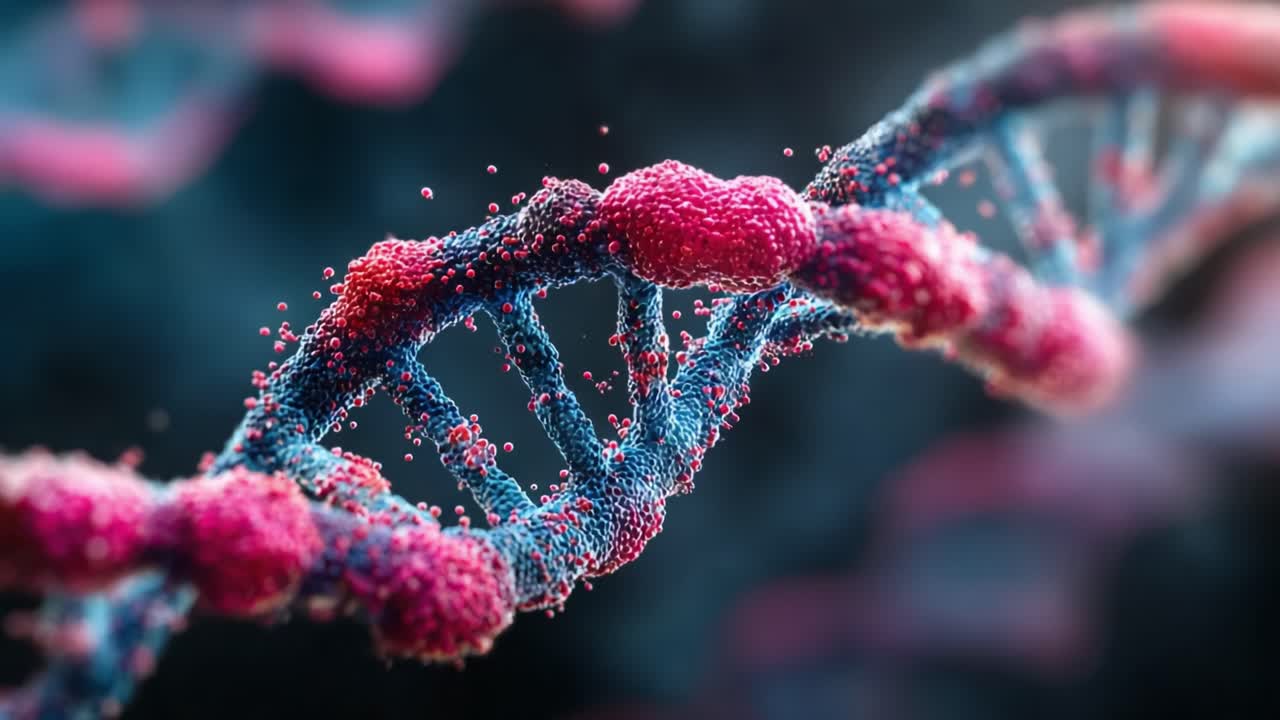 Exploring the Intricacies of DNA Structure: A Detailed Visual Analysis of the Unique Helix Formation and Molecular Components in Genetic Material