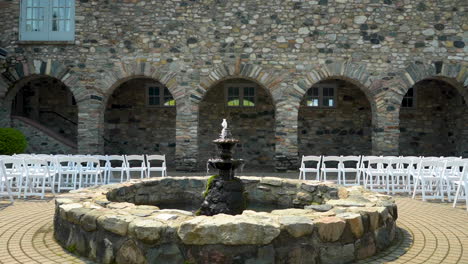 fountain wedding slow motion stock video footage