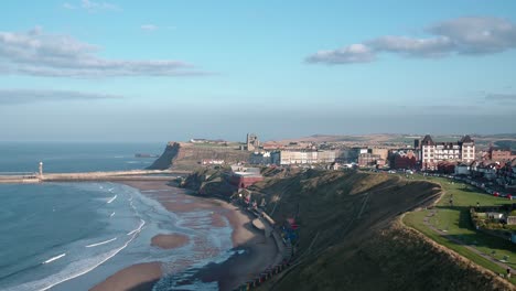 páramos del norte de york, whitby, costa del patrimonio, imágenes aéreas de drones, movimiento del clip 2: tiro elevado 4k 25fps, h264 dji inspire 2