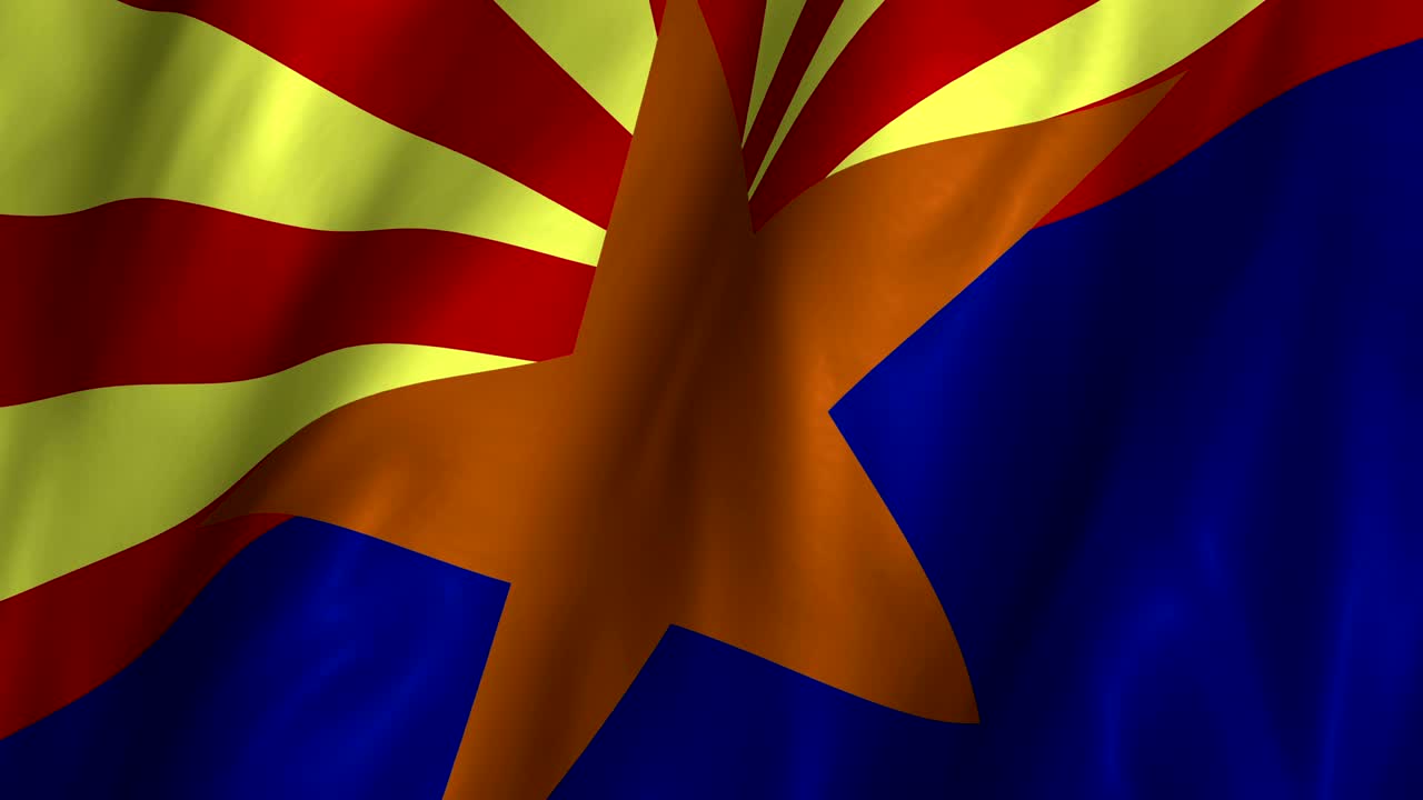 Bandiera dell'Arizona che sventola 4K