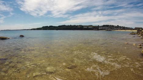 Fast-time-lapse-of-St-Mary's-island,-Cornwall