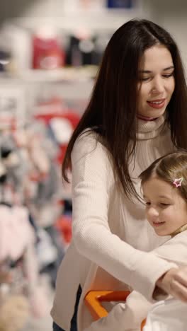mother and daughter shopping together