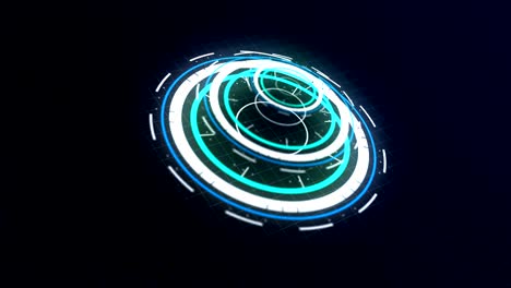 hud elementos de comunicación futuristas video de stock