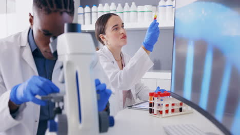coworking, investigación de adn y equipo de laboratorio