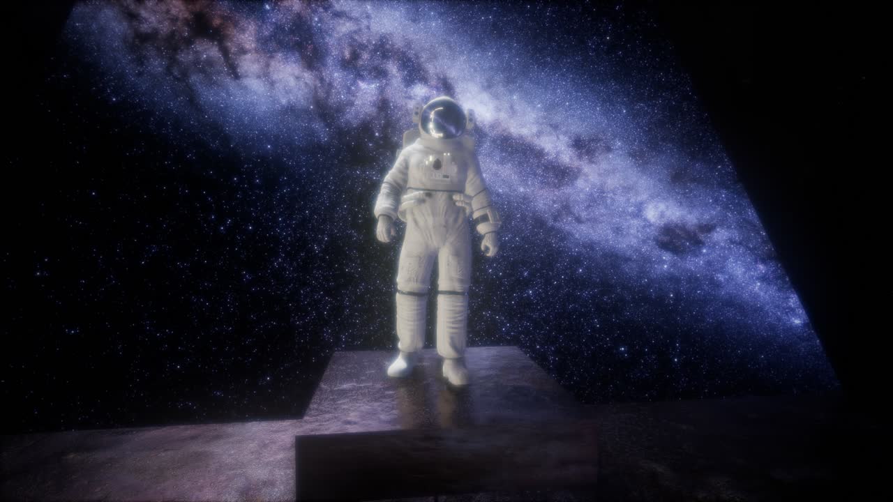 우주 기지에서 우주비행사