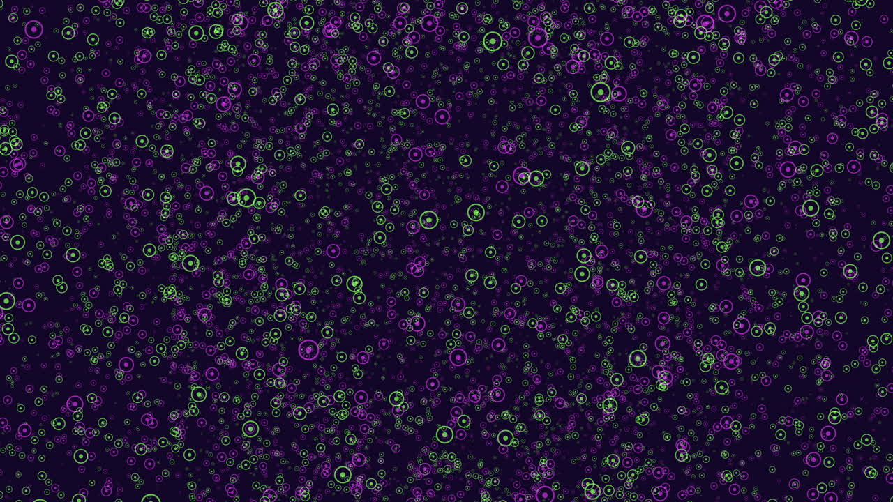 Abstract purple and green pattern on black background