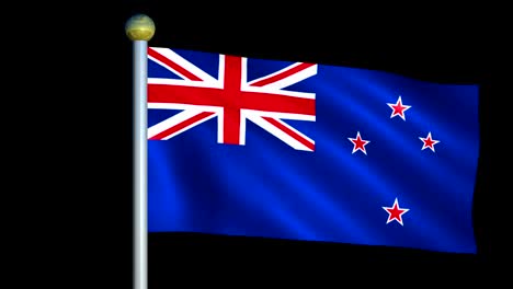 large looping animated flag of new zealand