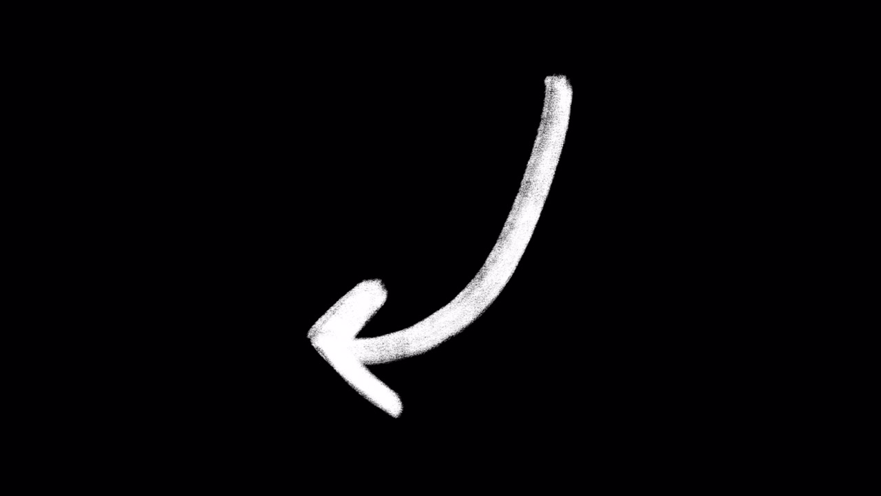 Hand Drawn Curved Arrow