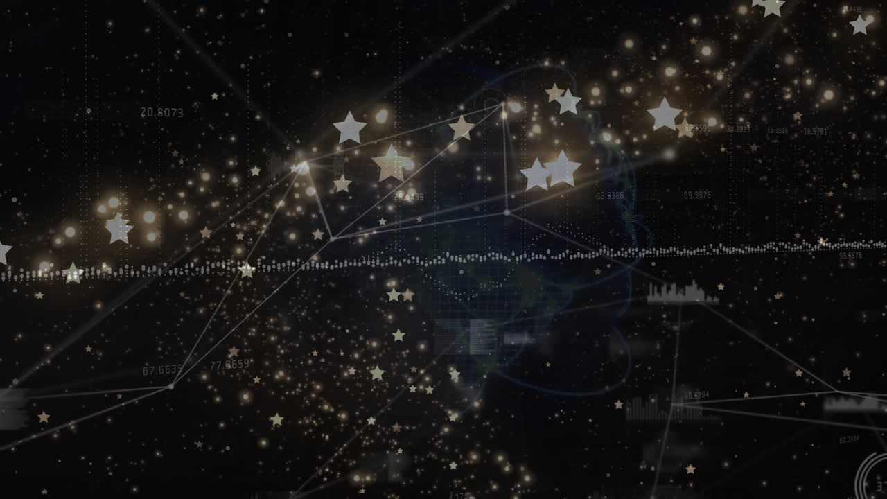 Animation of data processing over globe