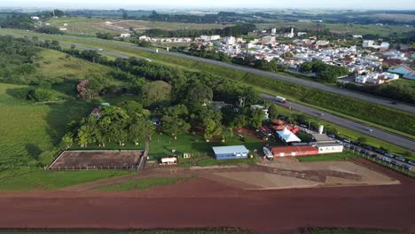 Drone-flight-over-a-skydive-camp