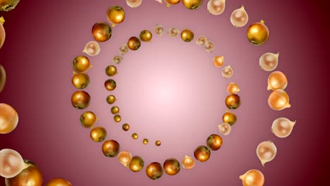 fondo de anillo de cebollas, con canal alfa, bucle