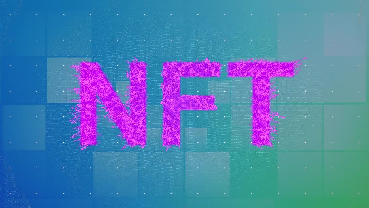 파란색 배경에 떨어지는 콘페티와 함께 겨울 풍경의 애니메이션