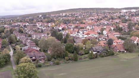 göttingens südstadt captured by a drone aerial shot in late autumn