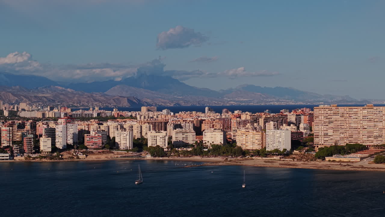 Alicante cityscape with coastal view