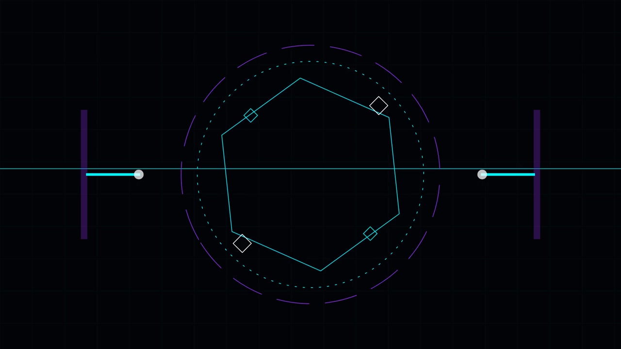 Abstract Digital Hexagon HUD Interface Animation