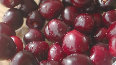 close-up of fresh cherries