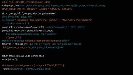 frammento di codice di assegnazione della memoria c++