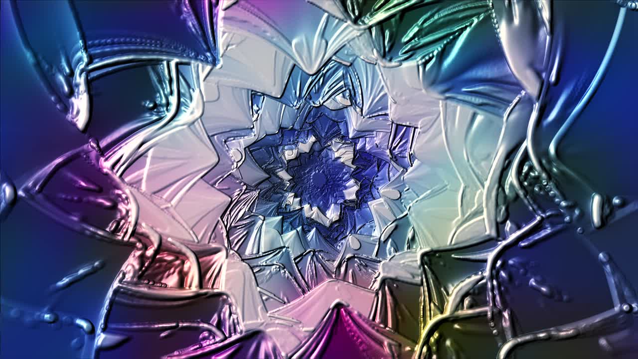 animación de formas abstractas multicolores con bucle de fluidos