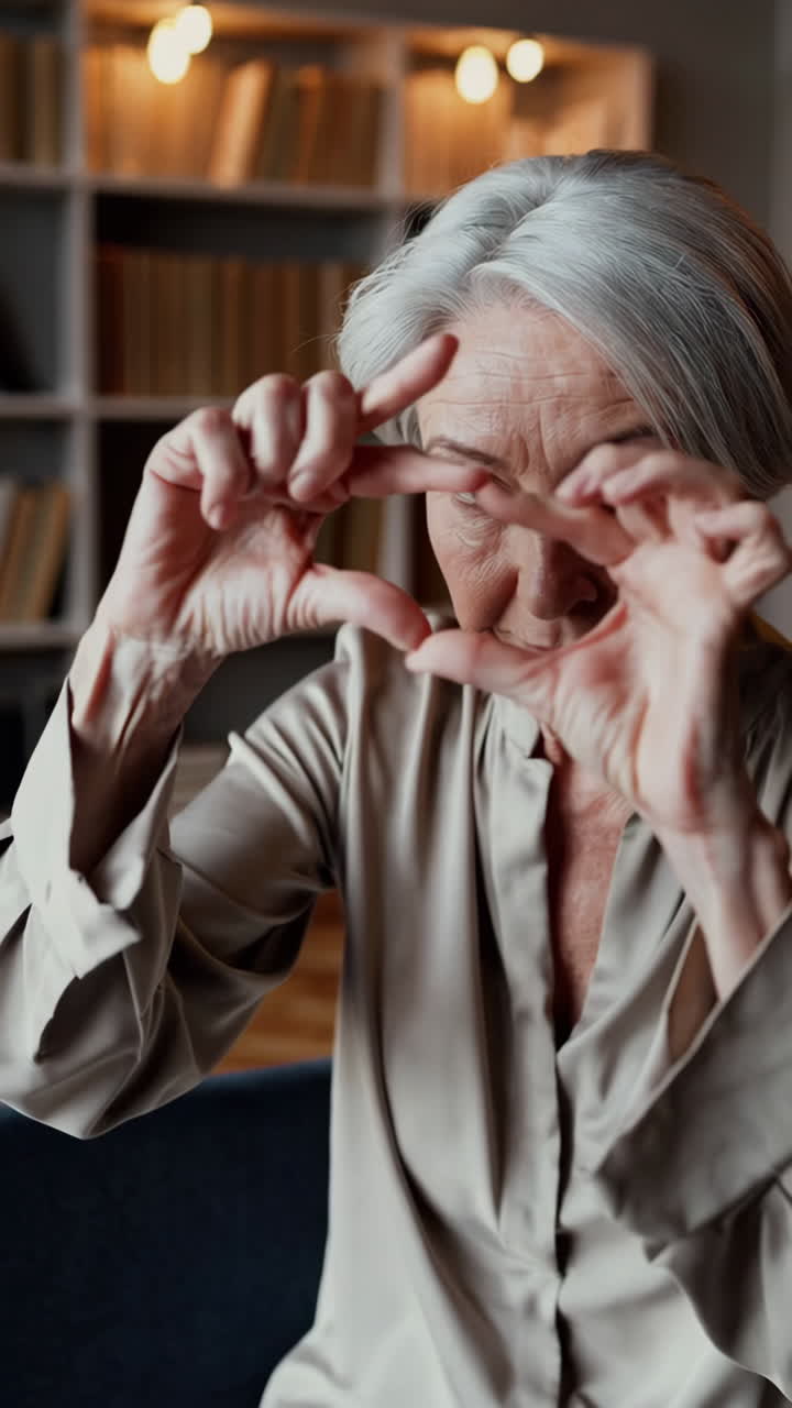 Portrait of a Senior Woman Posing Indoors