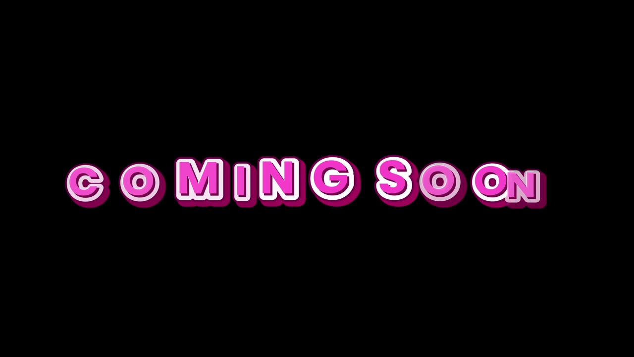 Coming Soon Text Animation on Black Background
