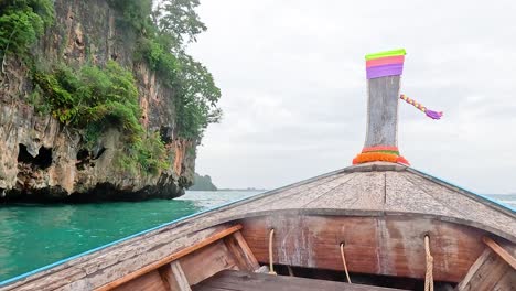 boat travels through scenic ocean and island views