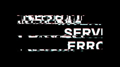 internal server error glitch effect text digital tv distortion 4k loop animation