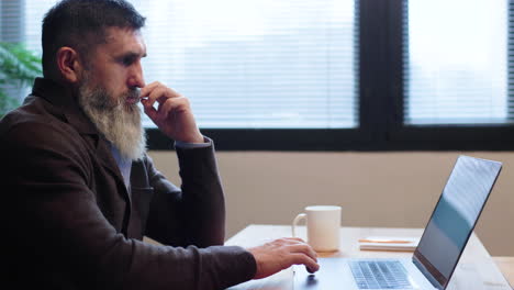 caucasian man in the office