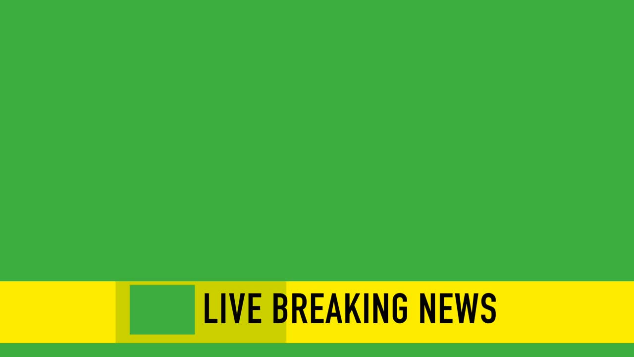 Breaking News Lower Thirds Banner Animation Graphic Template on Transparent Background