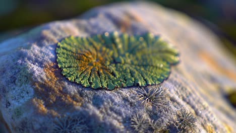 a captivating close-up of a green leaf resting on a textured stone surface, showcasing the beauty of nature and the intricacies of plant life