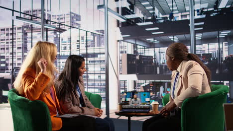 businesswomen in a video conference