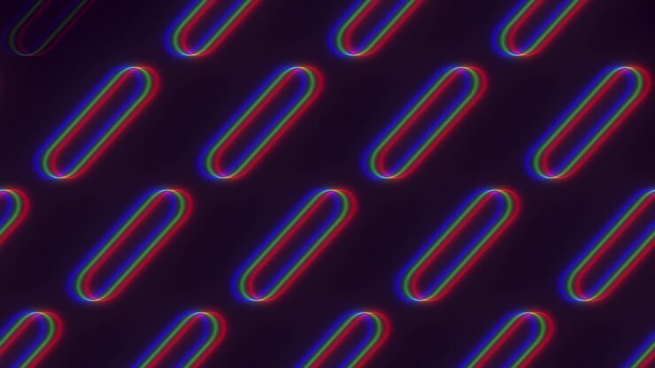 Circular pattern of colorful lines