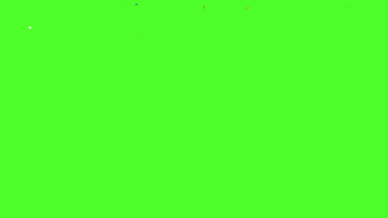 Animazione di esplosioni e caduta di coriandoli colorati
