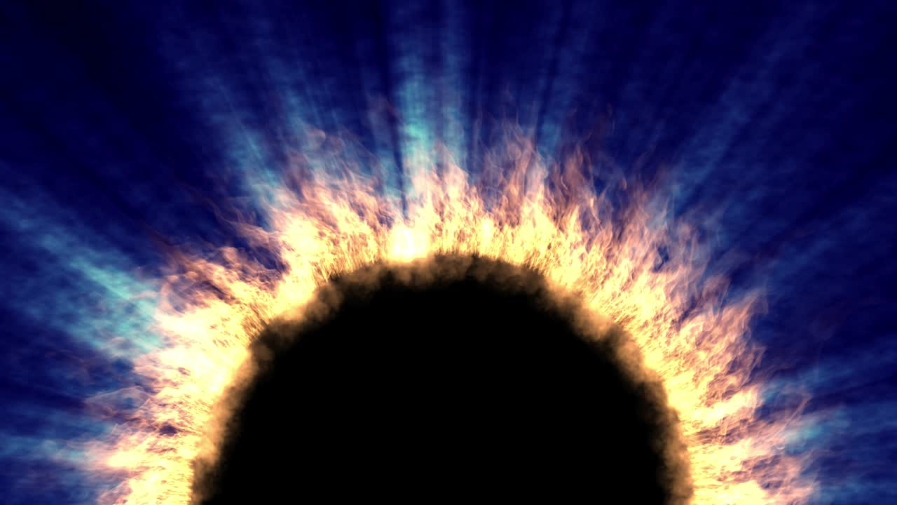 luz del sol fuego abstracto corona llama 4k