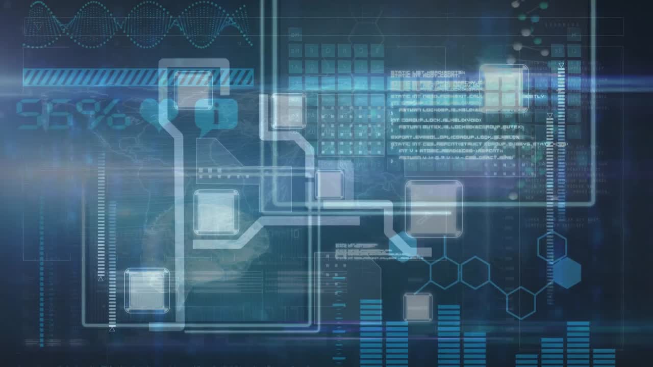 Animation of brain with technology and data processing