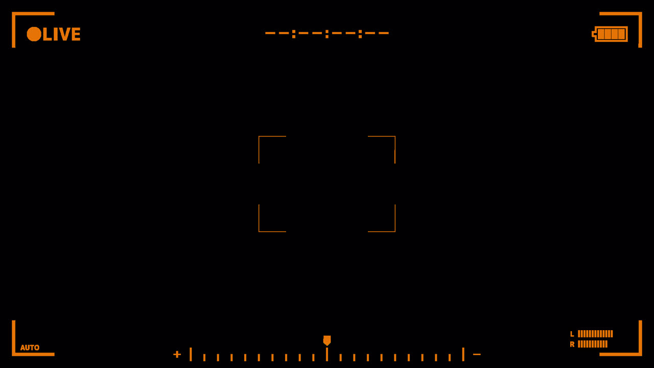 Camera frame LIVE animated overlay.  1080p - 30 fps - Alpha Channel (3)
