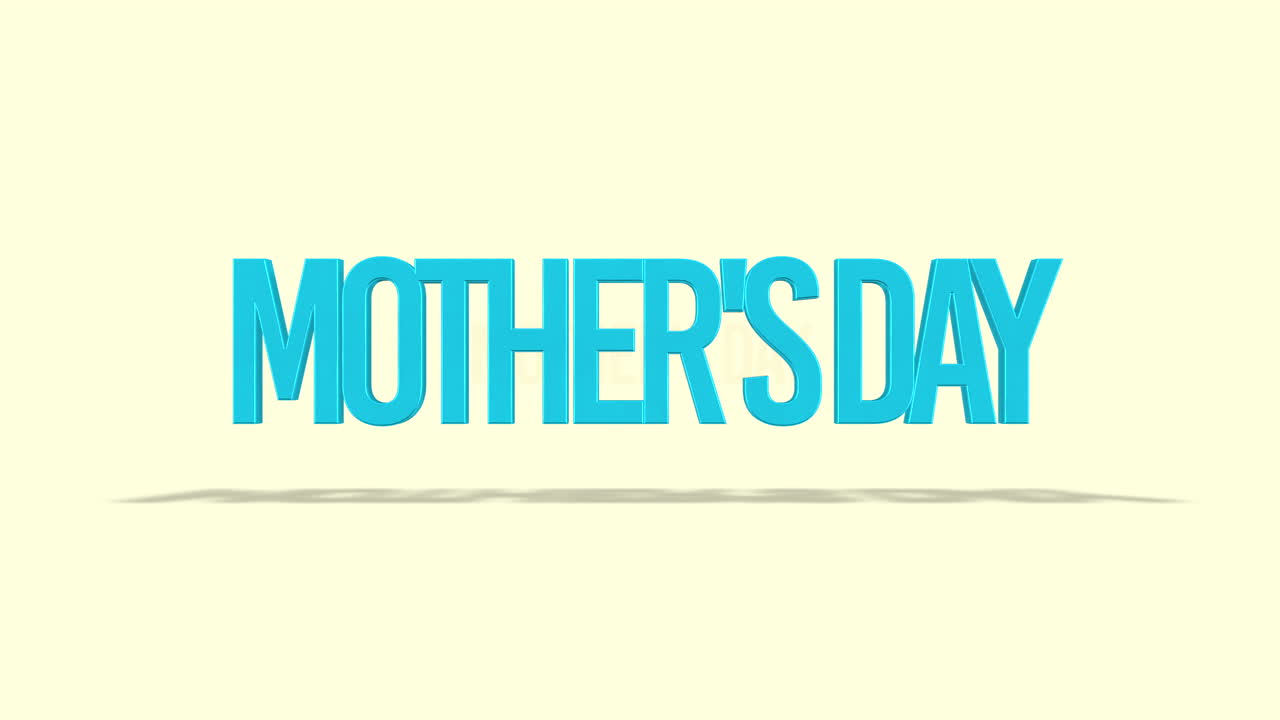 Celebrate Mother's day with bold yellow text on white background