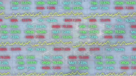 animation of financial data processing over digital house