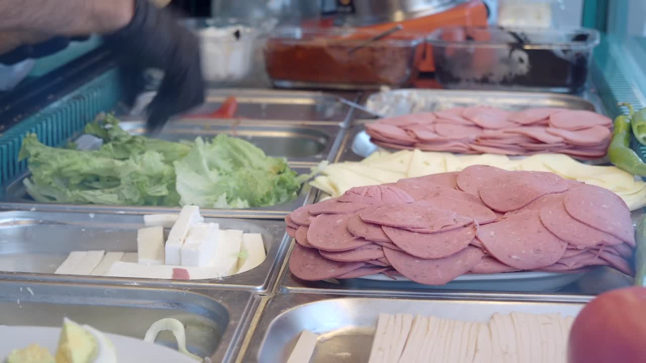 Sandwich Preparation with Fresh Ingredients