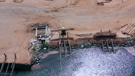 Timber-Traffic:-Drone-Records-Busy-Log-Loading-Station-at-Campbell-River